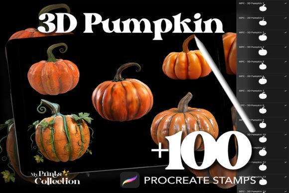 100 Procreate 3D Pumpkin Stamps: A Comprehensive Guide for Digital Artists