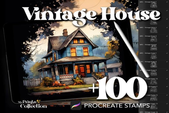 100 Procreate Vintage House Stamps: A Guide to Authentic Digital Architecture