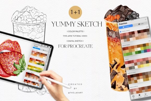 Bubble Jelly Tea Sketch Color Palette: A Sweet Way to Master Procreate