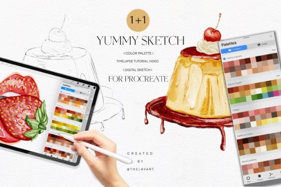 Cherry Pudding Sketch Color Palette: A Sweet Approach to Digital Art Practice