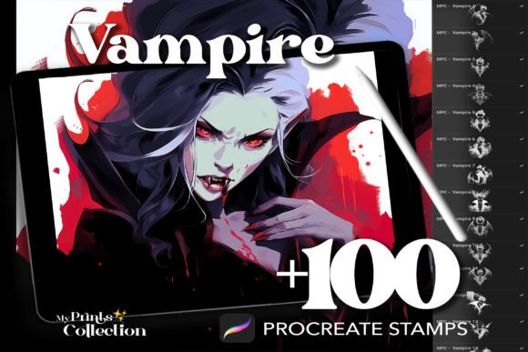 Evaluating the 100 Procreate Vampire Stamps for Gothic Digital Art