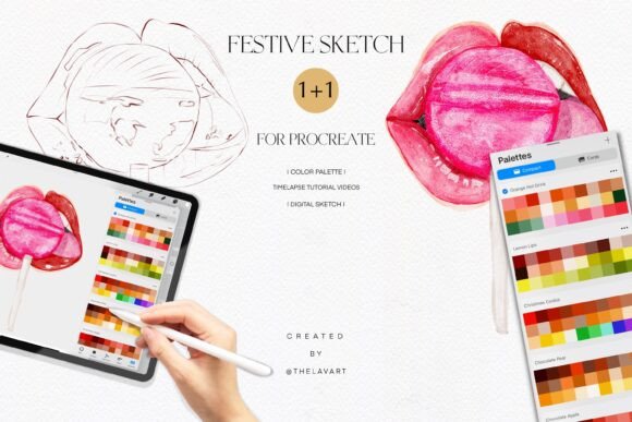 Lollipop Kiss Sketch Color Palette Guide