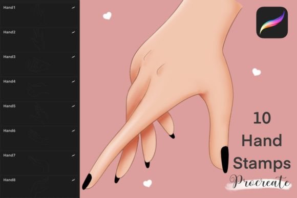 Mastering 10 Procreate Stamps Hands Shapes for Better Character Design