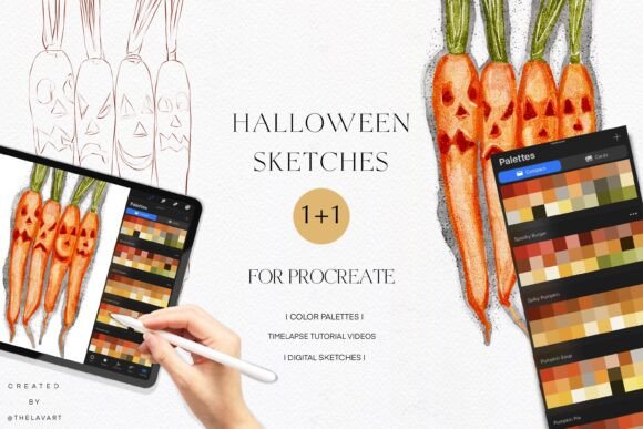 Mastering Digital Art with the Spooky Carrot Sketch Color Palette