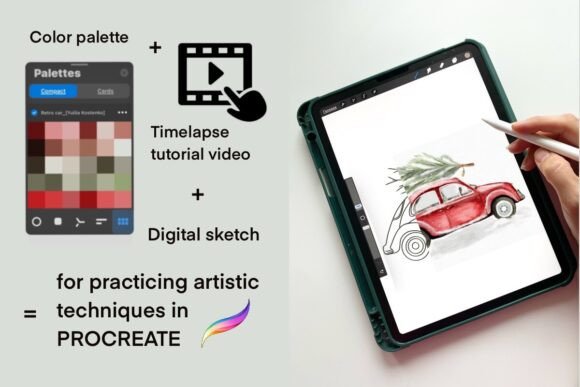 Mastering the Tutorial Drawing of Watercolor Retro Car: A Guide to Digital Art and Color Palettes