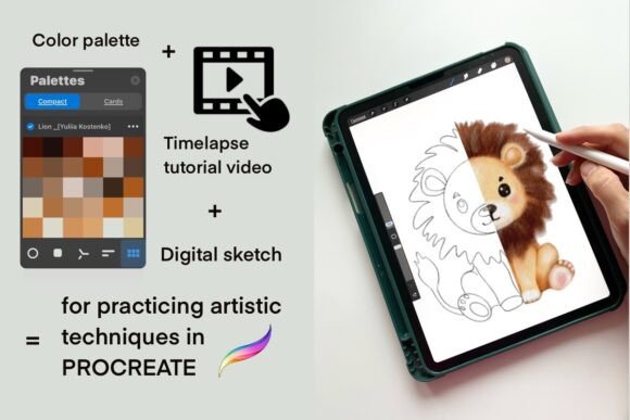 Mastering the Watercolor Lion: A Procreate Workflow for Artists