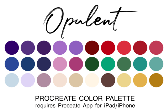 Opulent Procreate Color Palette: Elevate Your Digital Art with Decadent Hues