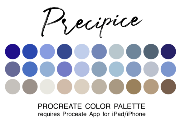 Precipice Procreate Color Palette Guide