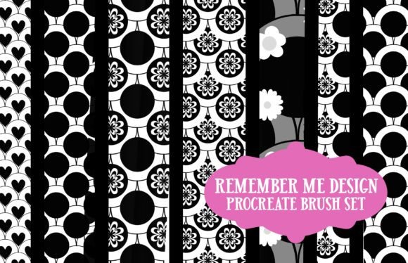 Procreate Pattern Brush Set: Flowers & Circles