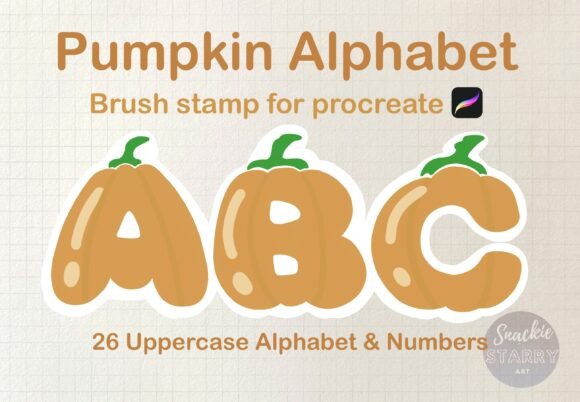 Pumpkin Alphabet Procreate Brush Stamps: A Strategic Asset for Digital Design
