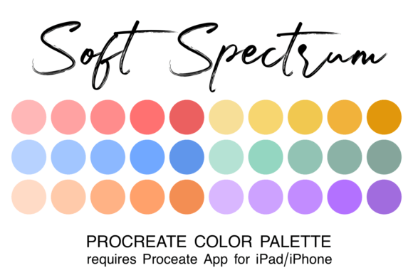 Soft Spectrum Procreate Color Palette: A Strategic Tool for Digital Art