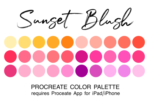 Sunset Blush Procreate Color Palette: Capturing the Warmth of Summer Evenings