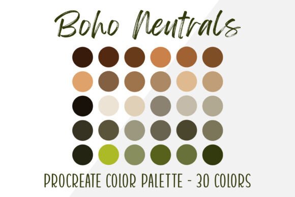 Unlocking Artistic Potential with the Boho Neutrals Procreate Color Palette