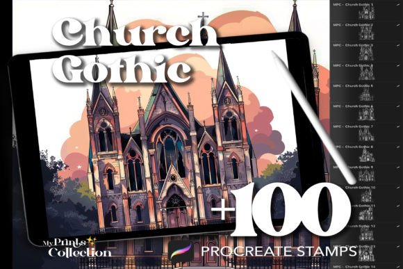 Unlocking Medieval Elegance: A Guide to Church Gothic Stamps for Procreate
