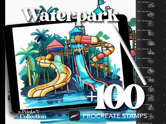 Unlocking Summer Creativity: The Rise of 100 Procreate Waterpark Stamps in Digital Art