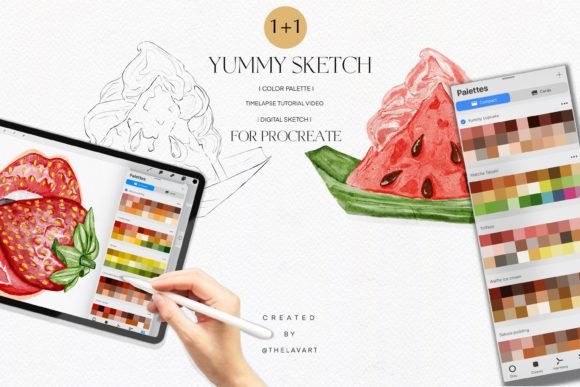 Watermelon Cream Sketch Color Palette
